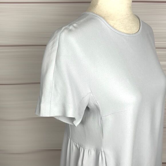S MaxMara Lush Shift Dress with Pockets Light Lavender Gray Short Sleeve US 6 - Picture 4 of 12